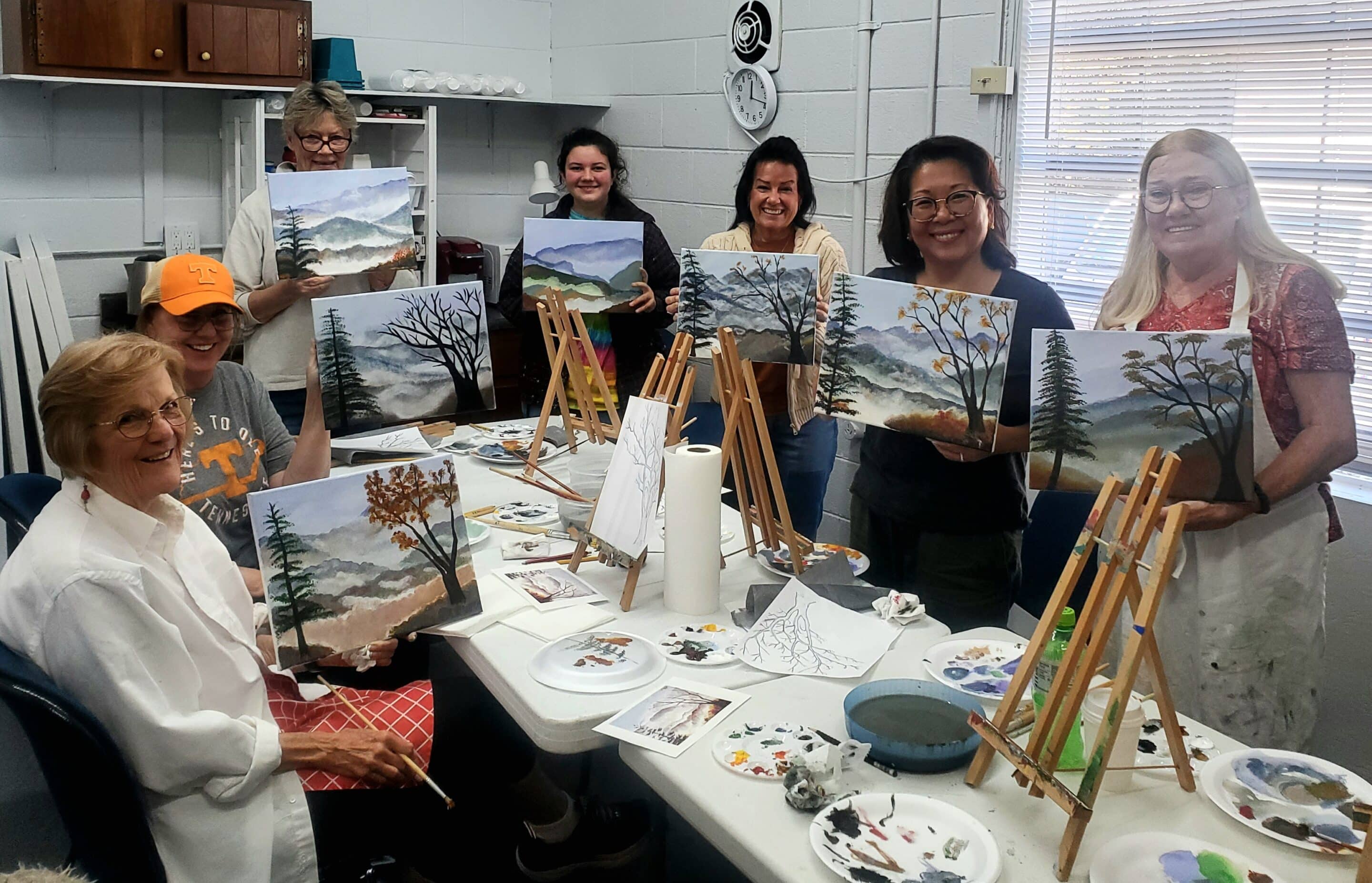 Acrylic class at Townsend Art Center