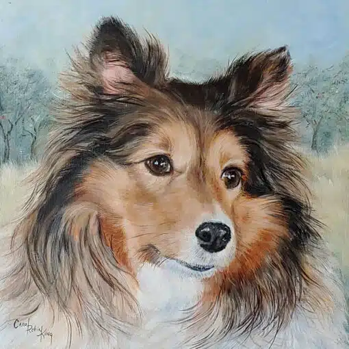 GIFT CERTIFICATE  for Pet Portrait acrylic on 8x8" or 12x12"  panel - Image 7