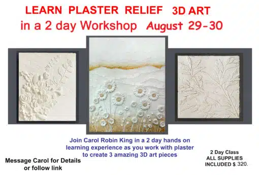 Tellico Village Plaster Relief Class, August 29-30 2025