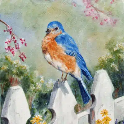 Townsend Art Center August 9, 2025 9:30AM to 12 PM Acrylic Painting Class Bluebird